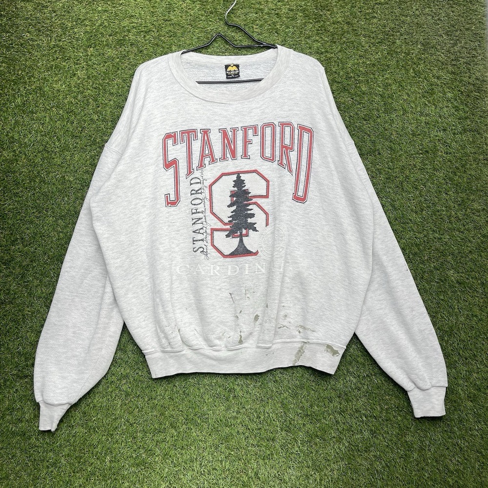 Vintage Stanford University Cardinal Sweatshirt Mens XL USA Made Thin 90s Crew